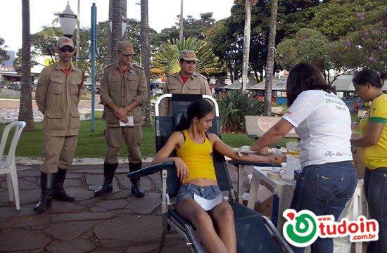 CAMPANHA DO CBMGO CADASTRA 356 DOADORES DE MEDULA ÓSSEA EM INHUMAS CAMPANHA DO CBMGO CADASTRA 356 DOADORES DE MEDULA ÓSSEA EM INHUMAS