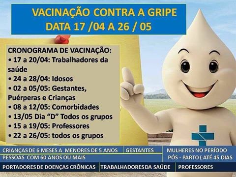 Vacinação Contra a H1N1 2017 já esta disponível nas USF de Inhumas Vacinação Contra a H1N1 2017 já esta disponível nas USF de Inhumas