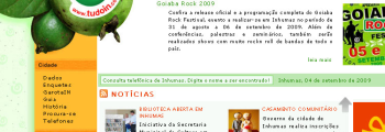 Reestruturação do site da cidade de Inhumas