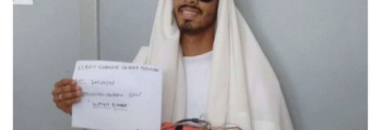 No RS humorista vestido de árabe e com 