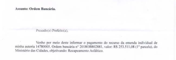 Inhumas recebe verba para recapeamento asfáltico