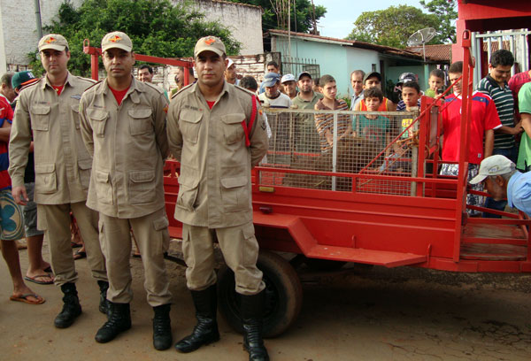 Bombeiros capturam capivara em Ner贸polis Bombeiros capturam capivara em Ner贸polis