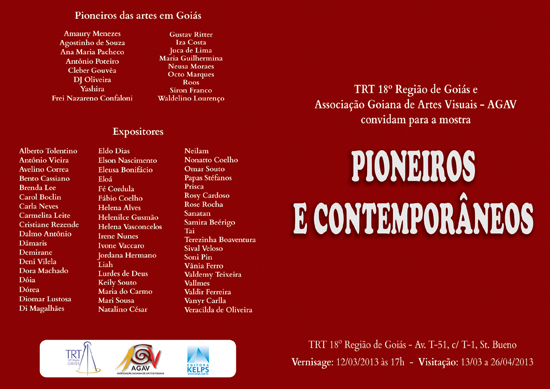 Exposição Pioneiros e Contemporâneos Exposição Pioneiros e Contemporâneos