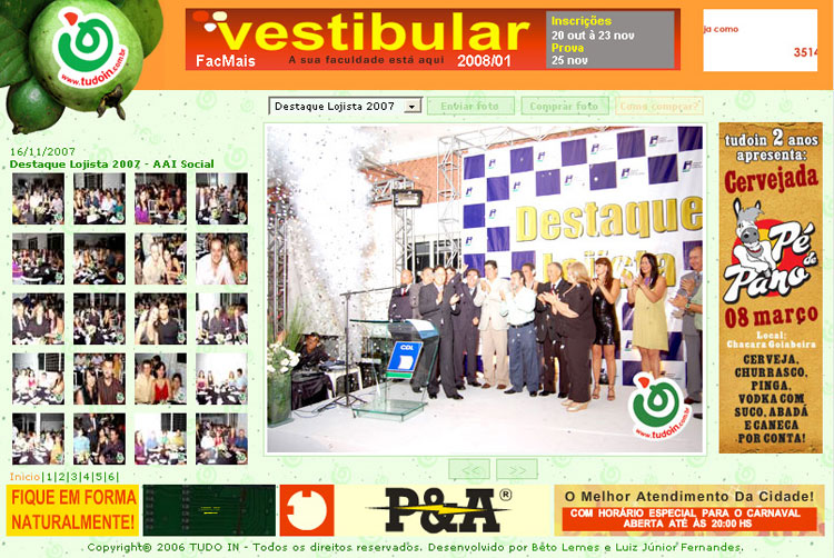 Galeria de Eventos do site TUDOIN em 2007
